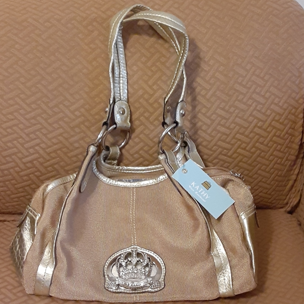 NWT Kathy Van Zeeland Hobo double strap hand bag